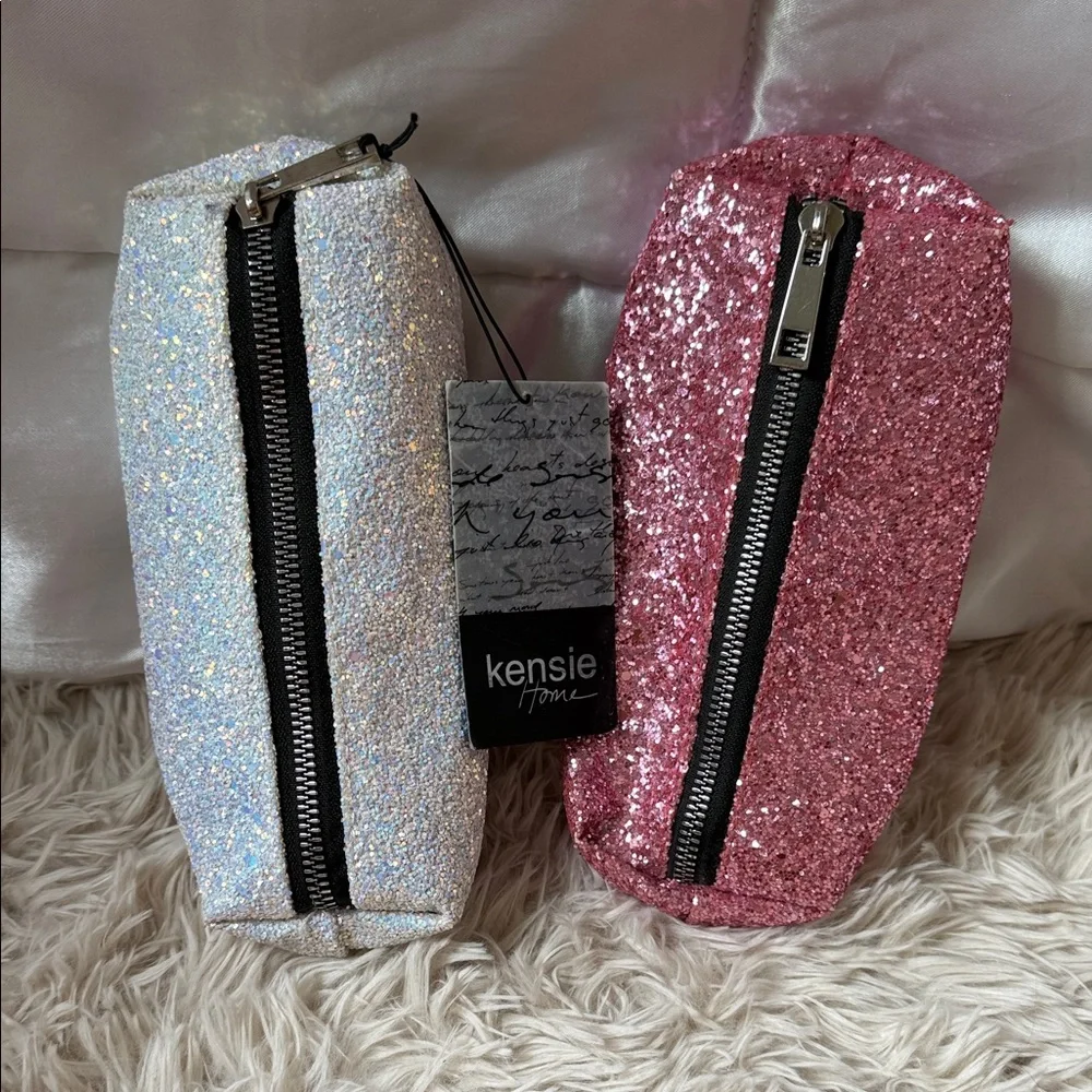 Kensie Sparkle Cosmetic Bag Duo